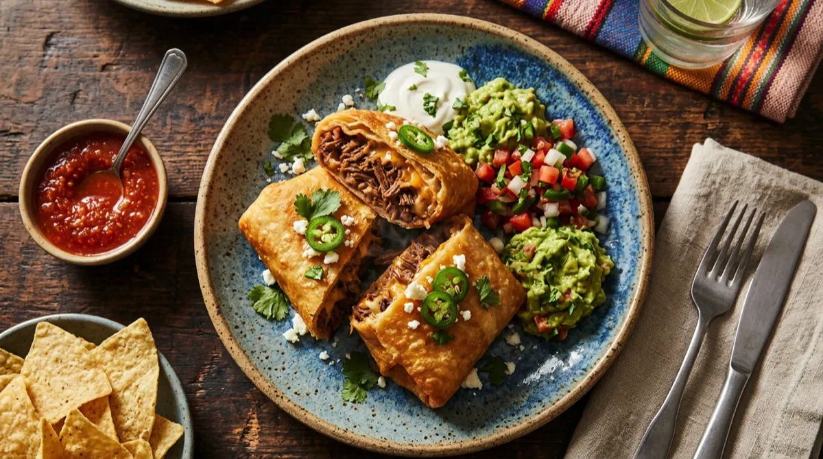 Air Fryer Beef Chimichanga