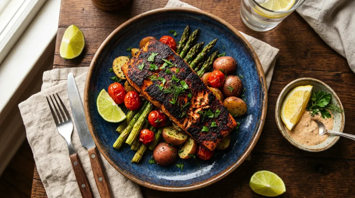 Air Fryer Blackened Salmon