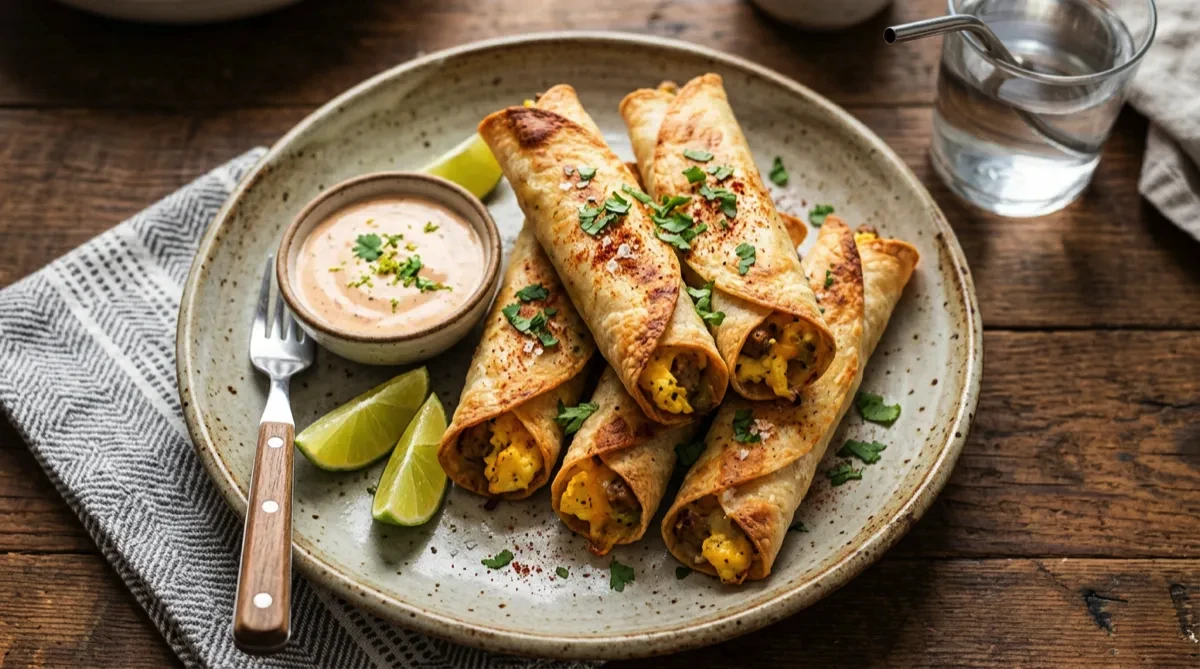 Air Fryer Breakfast Taquitos