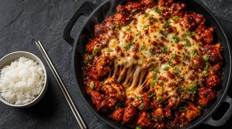 Air Fryer Cheese Buldak (Korean Fire Chicken)