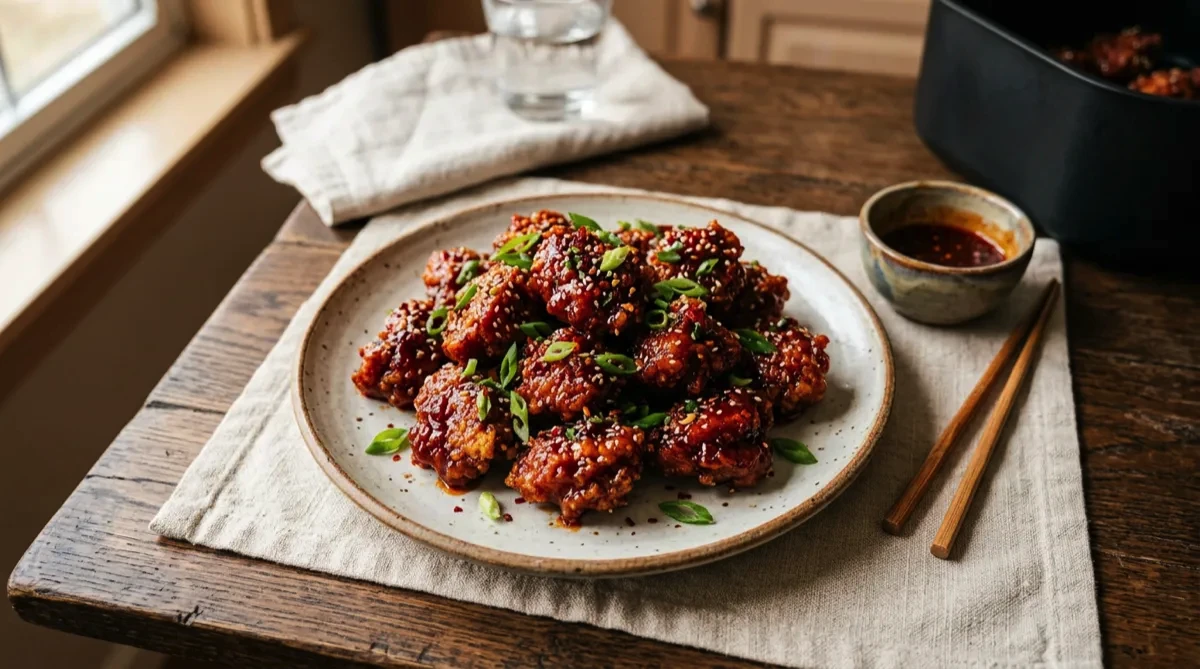 Air Fryer Dakgangjeong (Sweet Crispy Chicken)