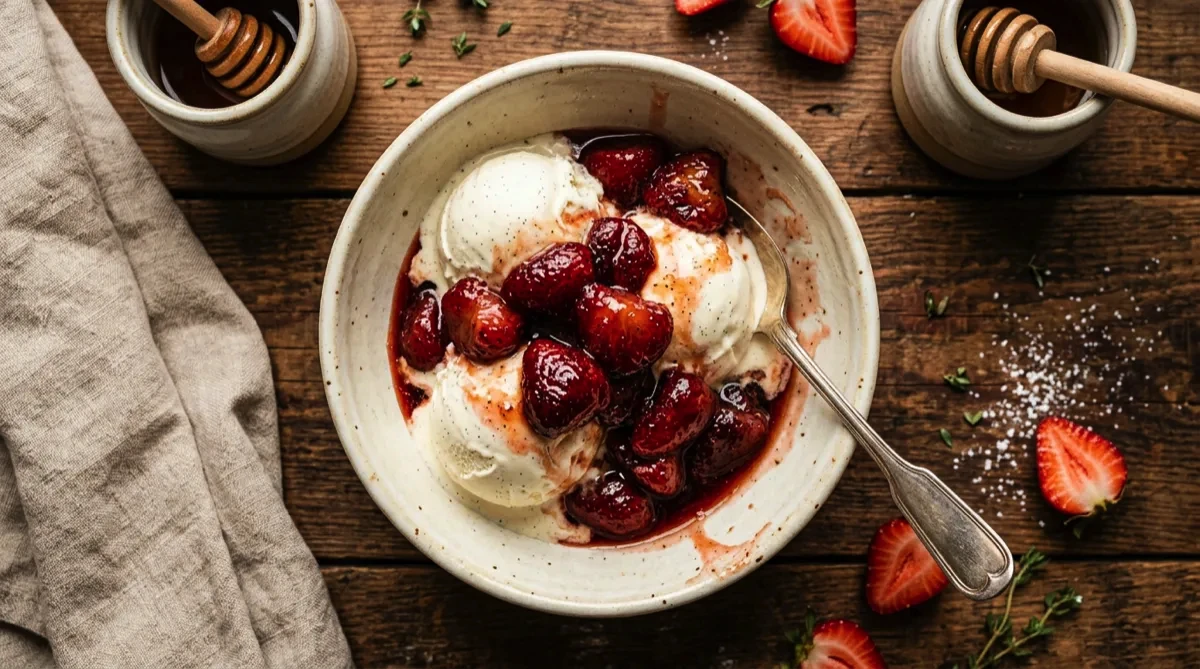 Air Fryer Honey Roasted Strawberries