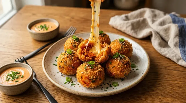 Air Fryer Kimchi Cheese Balls