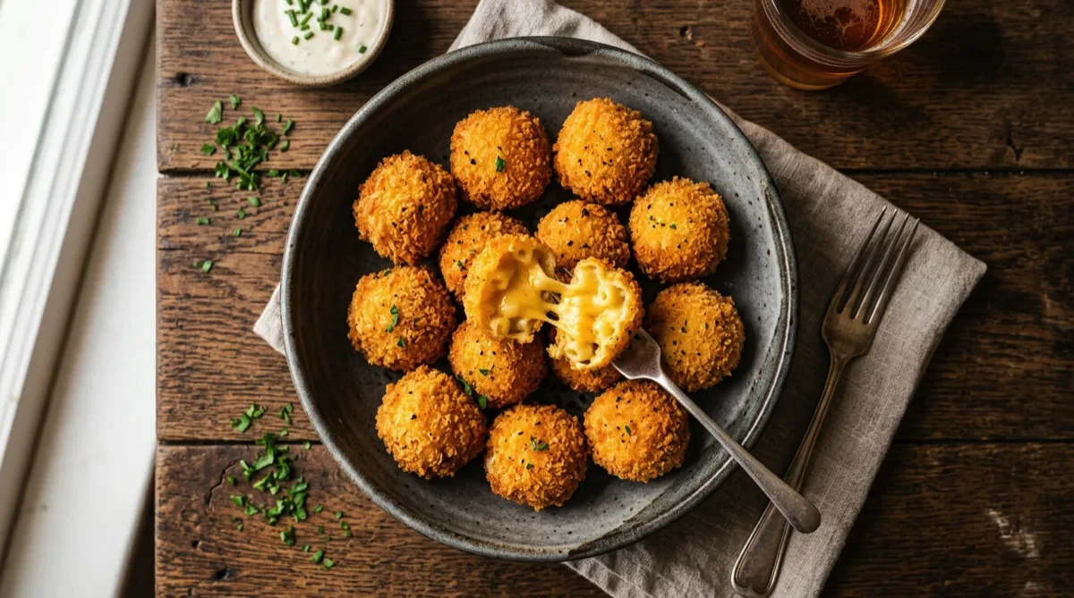 Air Fryer Mac and Cheese Bites