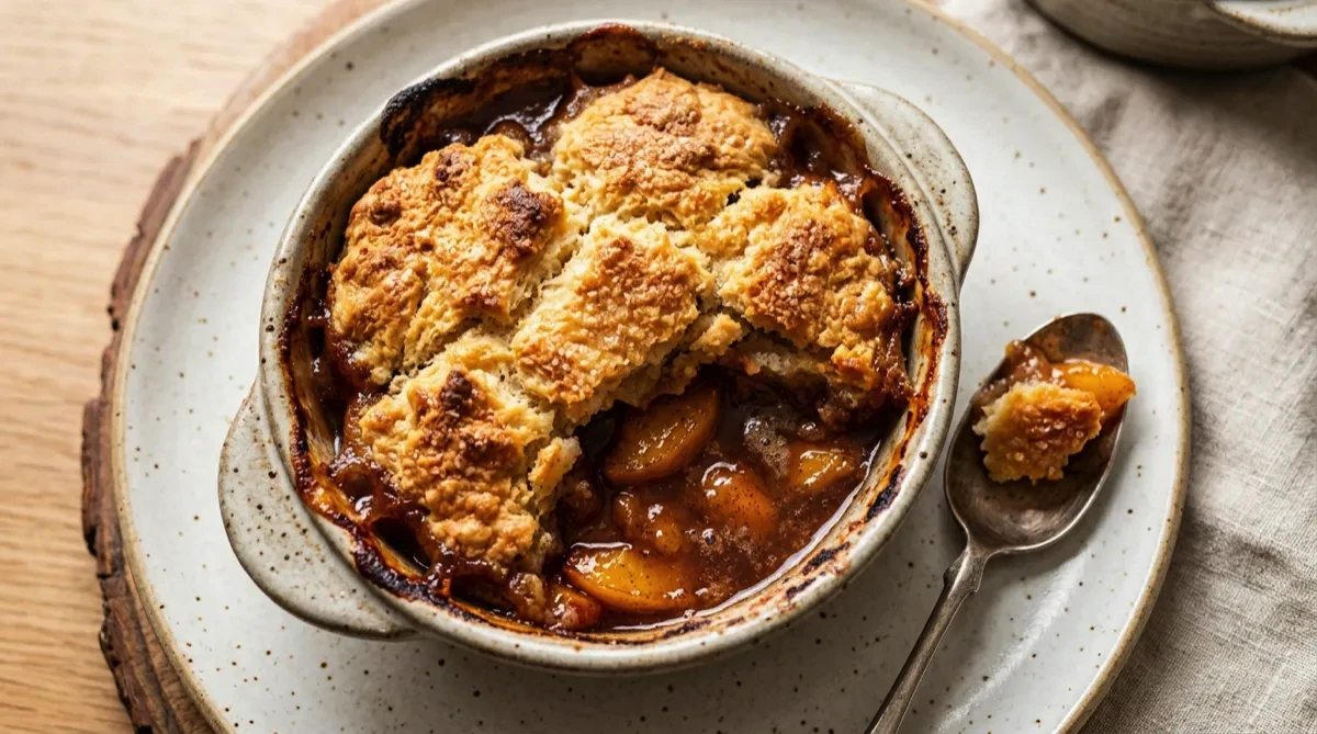 Air Fryer Peach Cobbler