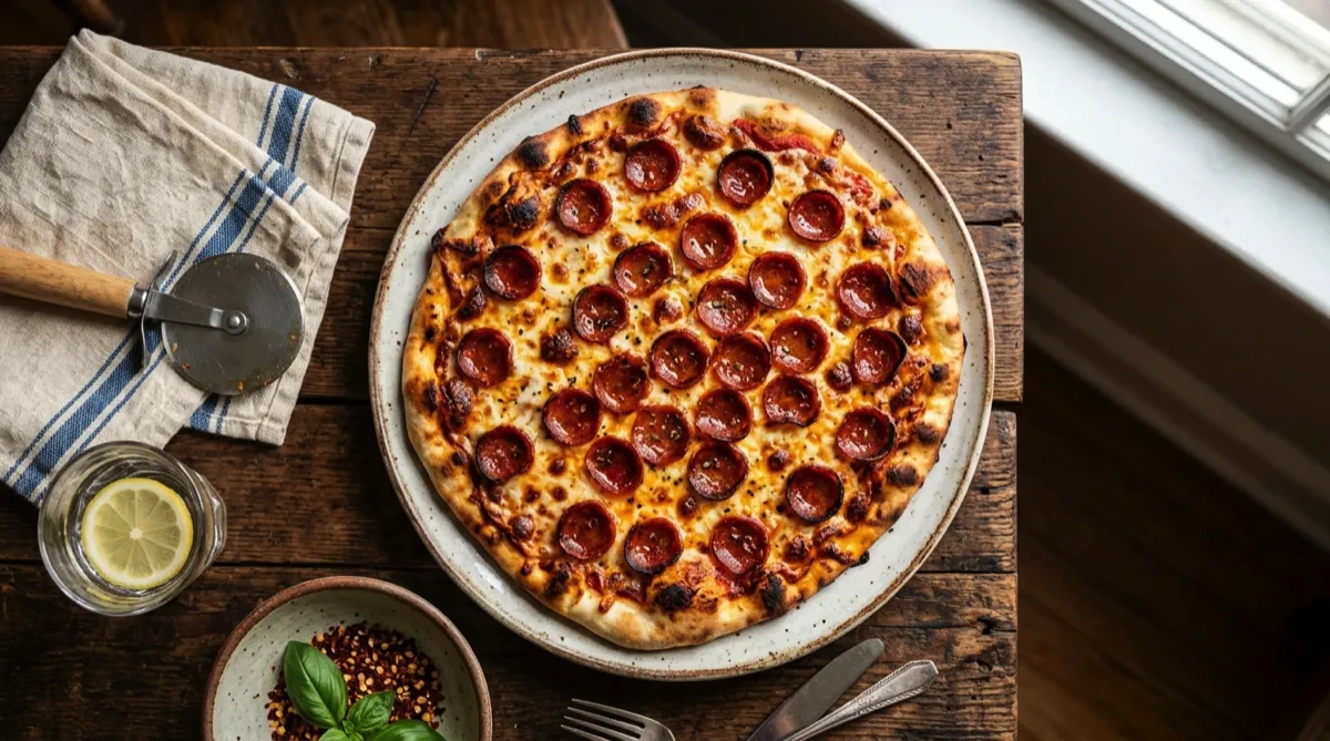 Air Fryer Pepperoni Pizza