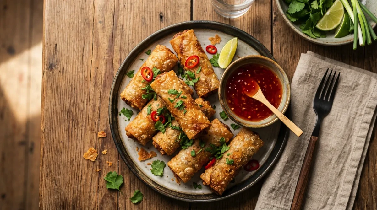 Air Fryer Pork Spring Rolls