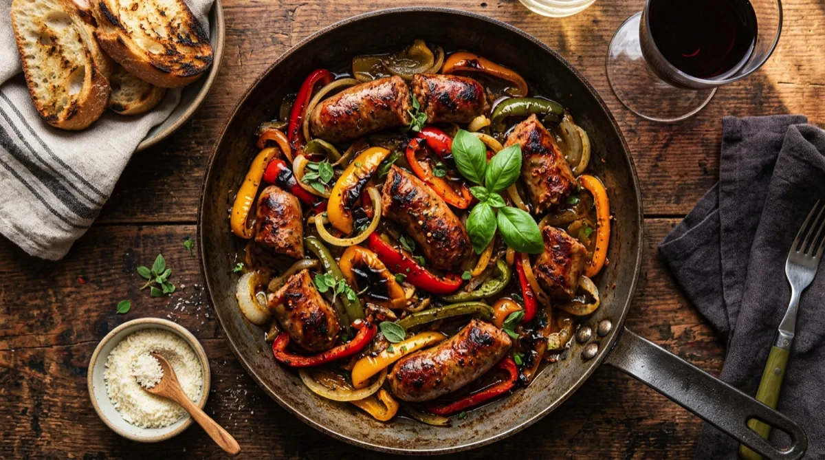 Air Fryer Sausage and Peppers