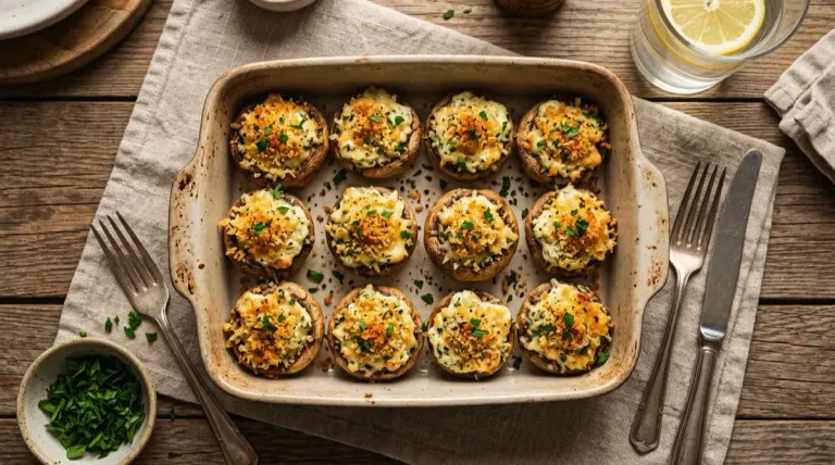 Air Fryer Stuffed Mushrooms