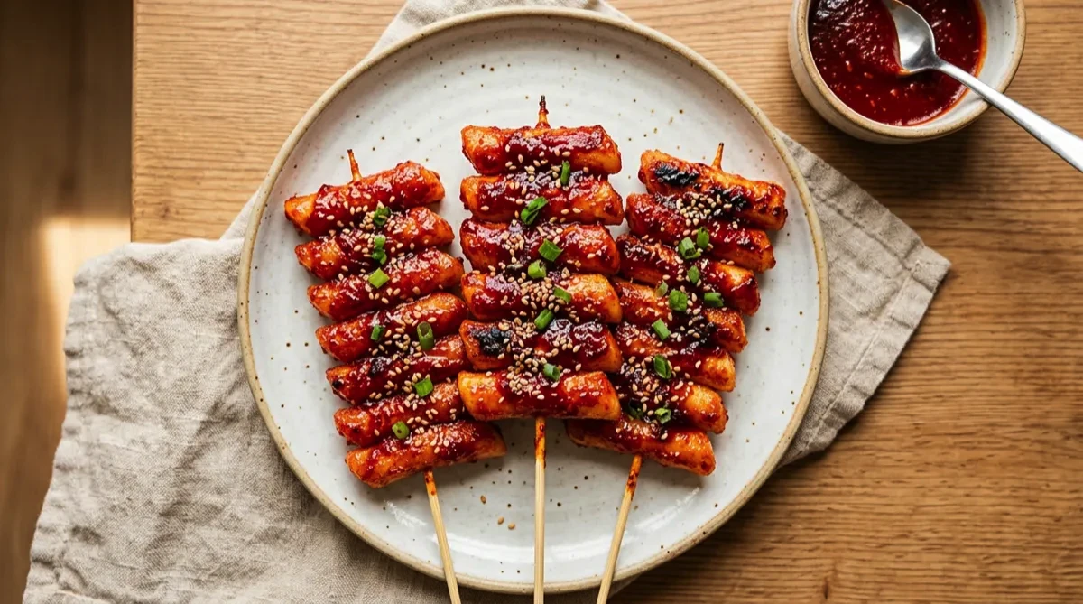Air Fryer Tteok-kkochi (Rice Cake Skewers)