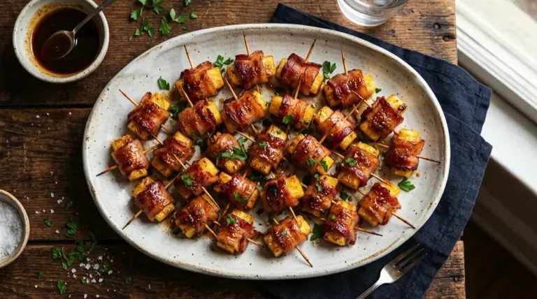Bacon Wrapped Pineapple Bites