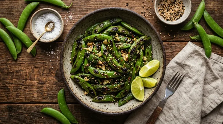 Blistered Sugar Snap Peas