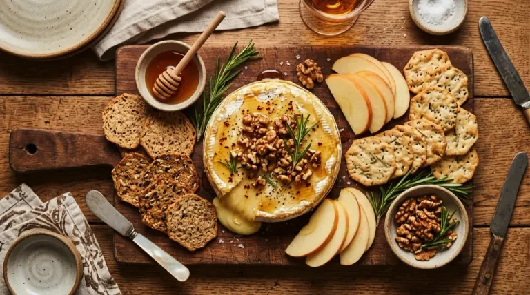 Honey Garlic Baked Brie
