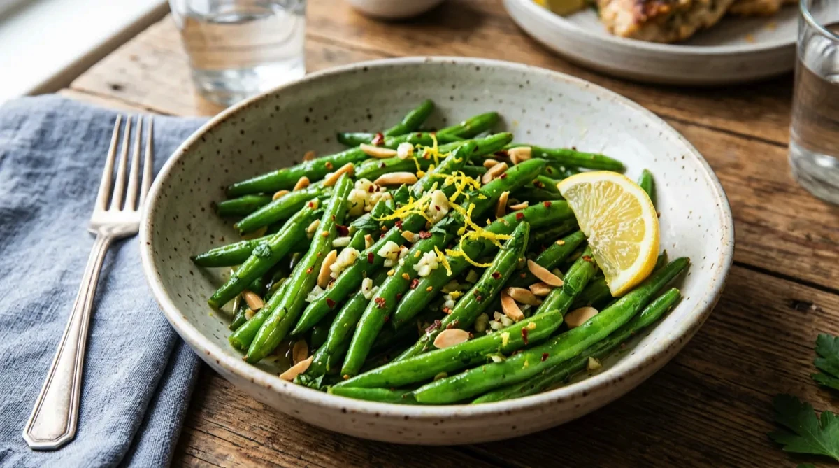 Lemon Garlic Green Beans