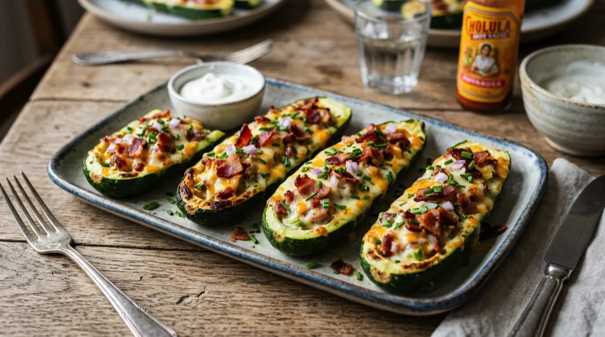 Loaded Zucchini Skins