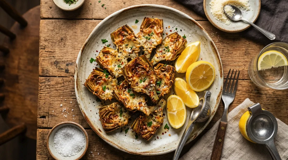 Parmesan Roasted Artichoke Hearts