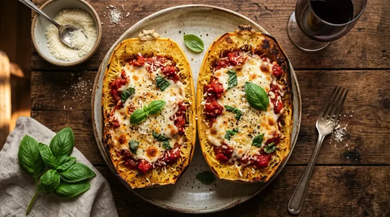 Roasted Spaghetti Squash Parmesan